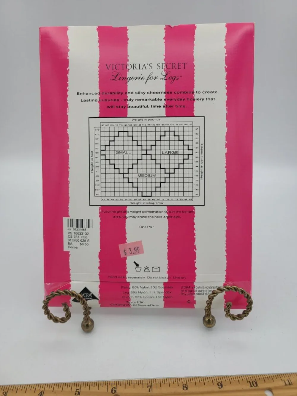 New Victoria's Secret Lasting Luxuries Small Cocoa Control top Pantyhose